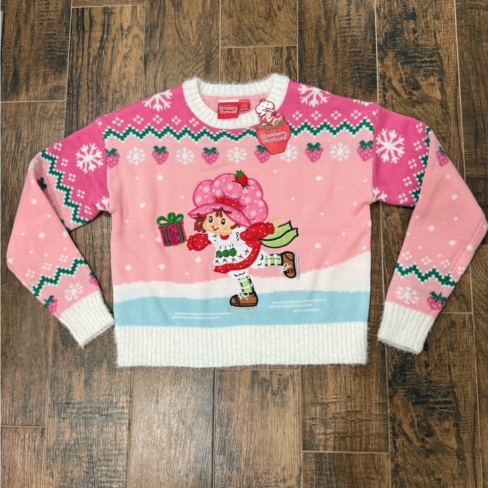 Pink Strawberry Shortcake Women's Sweater